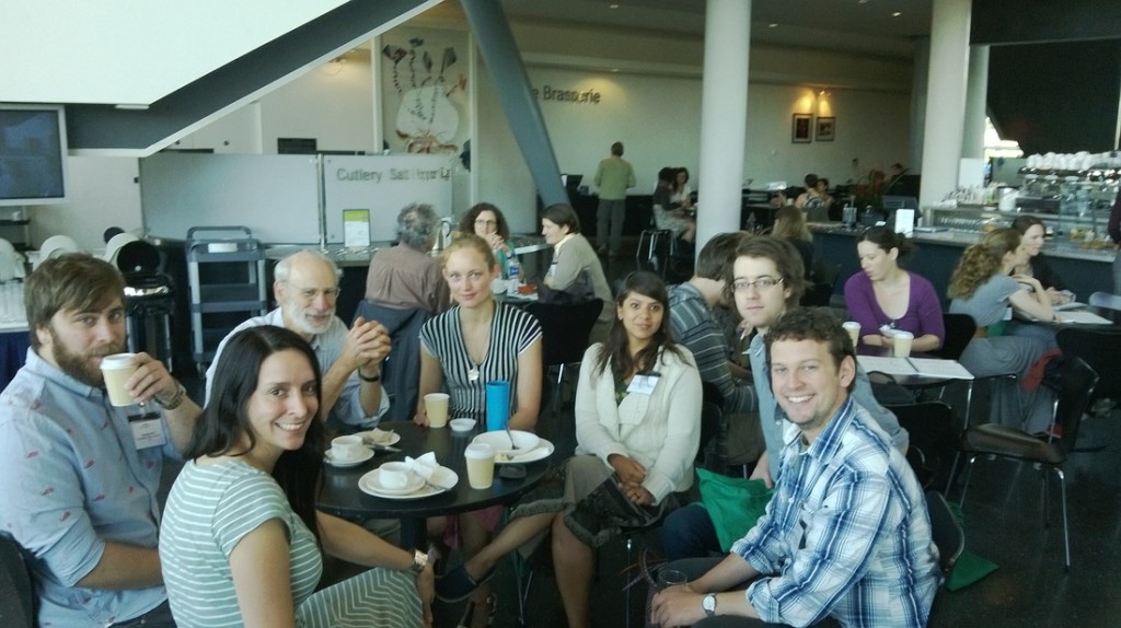Coffe time at Behaviour 2013: From the left- Lauren Guillette, Jeff Graves, Ida Bailey, Maria Tello Ramos, David Pritchard